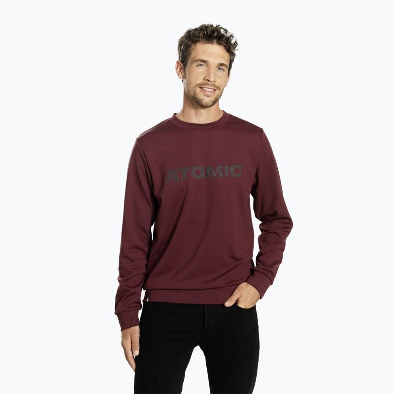 férfi melegítőfelső Atomic Alps Sweater maroon