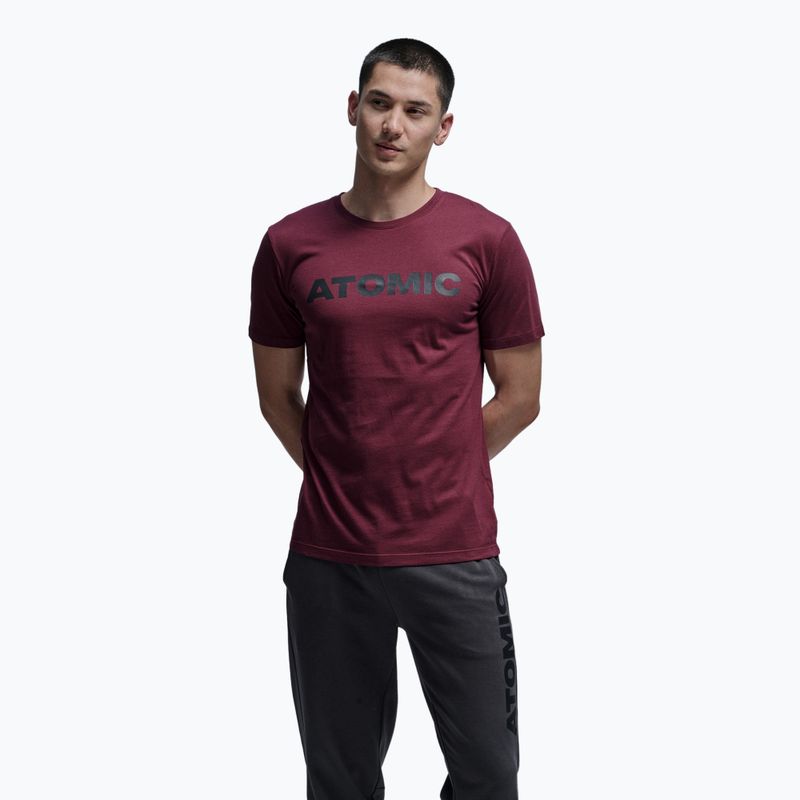 Férfi póló Atomic Alps maroon