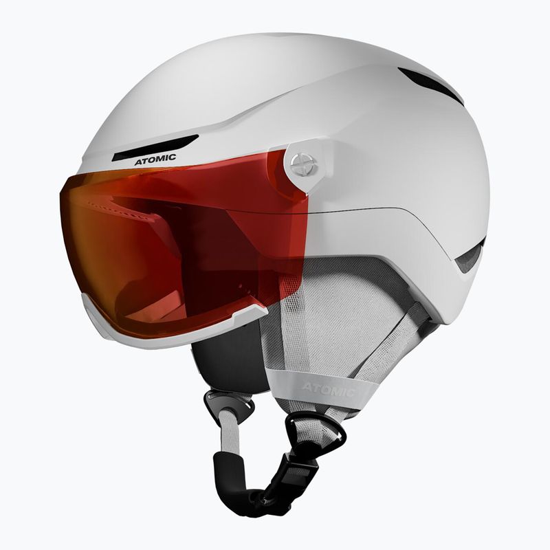 Gyerek sísisak Atomic Revent Visor Jr white heather/red flash 2