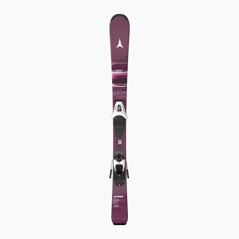 Gyermek lesikló sílécek + kötések Atomic Maven Jr 100-120 + C5 GW red plum 2