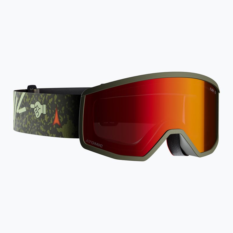 Gyerek síszemüveg Atomic Four Jr Flash graphic/olive/red flash