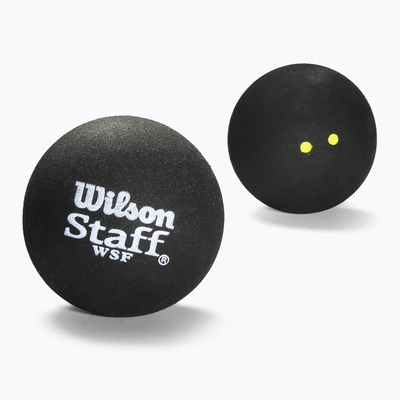 Wilson Staff Ball Double Yellow Dot squash labdák 3 db fekete.