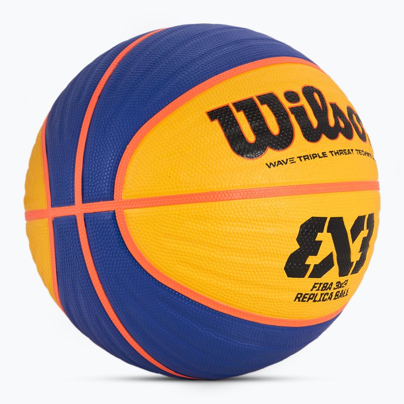 Wilson Fiba 3x3 Replica RBR kosárlabda kék/sárga méret 6 2