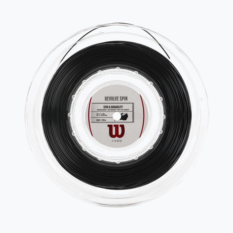 Wilson Revolve Spin 17 200M Tenisz húr Fekete WRZ908100 WRZ908100