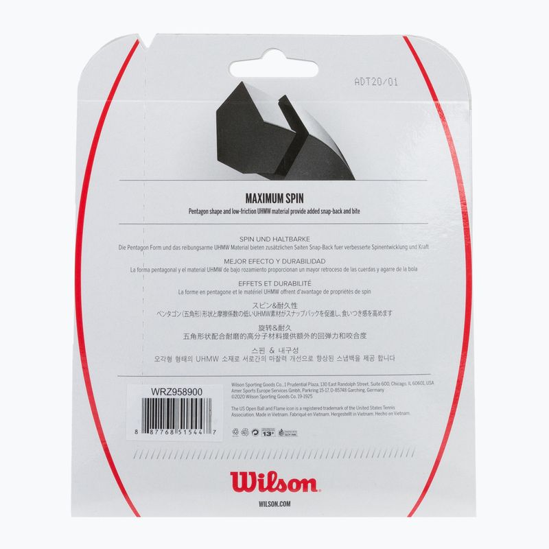 Wilson Revolve Spin 17 szett fekete WRZ958900+ Tenisz húr Wilson Revolve Spin 17 szett fekete WRZ958900+ 2