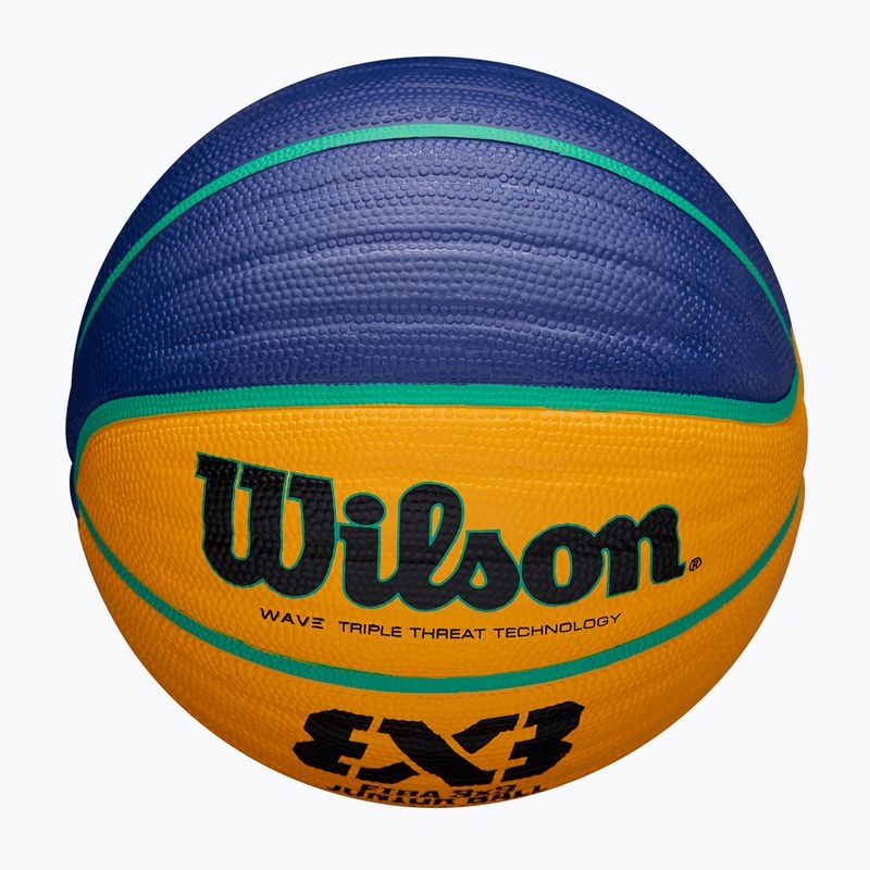 Wilson Fiba 3x3 Junior kék/sárga gyermek kosárlabda 5. méret 4
