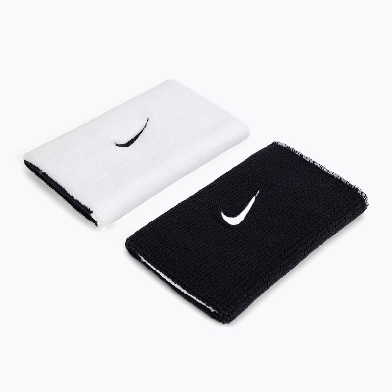 Nike Dri-Fit dupla széles csuklópánt hazai és idegenbeli 2 db fehér NNNB0-101