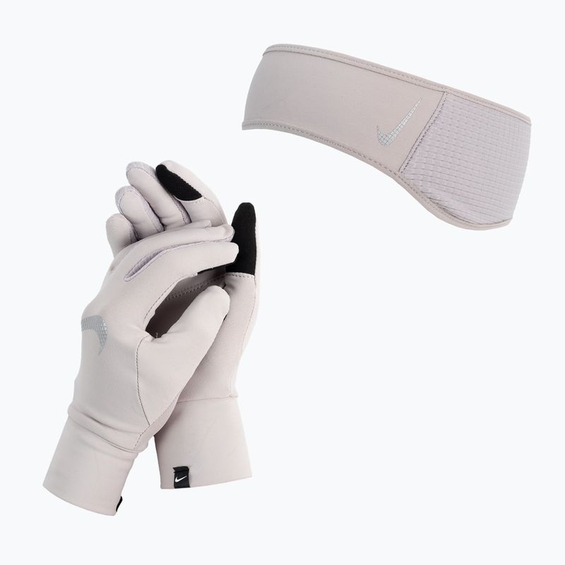 Női karszalag + kesztyű szett Nike Essential szürke N1000598-931