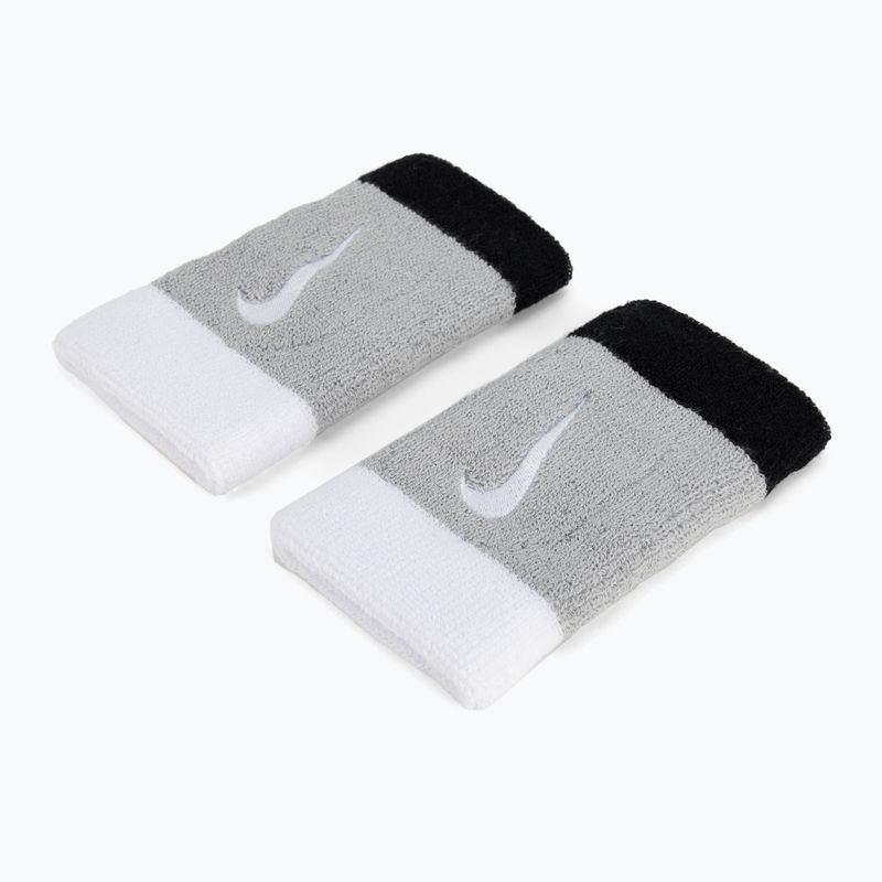 Nike Swoosh dupla széles csuklópánt 2 db szürke/fekete N0001586-016