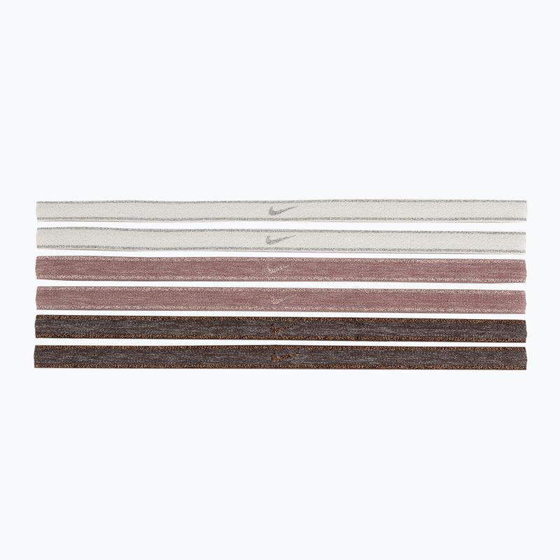 Fejpánt Nike Swoosh Sport Metalic 6 db brown/smokey mauve/metallic silver 2