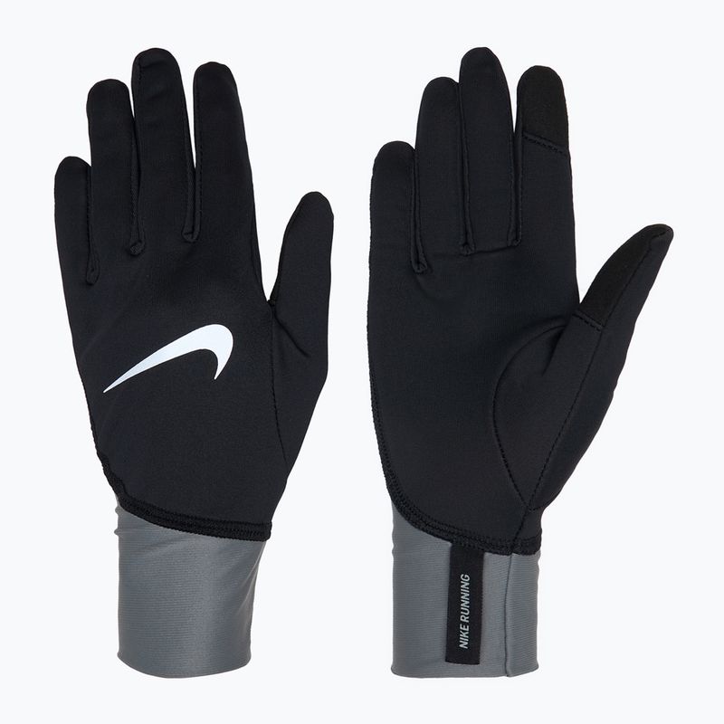 Női futókesztyű Nike Pacer Midweight RG black/smoke grey/silver