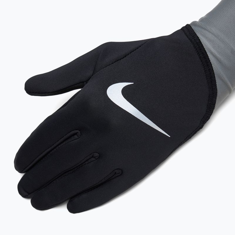 Női futókesztyű Nike Pacer Midweight RG black/smoke grey/silver 4