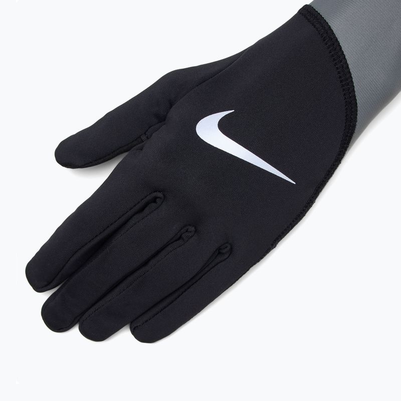 Férfi futókesztyű Nike Pacer Midweight RG black/smoke grey/silver 4