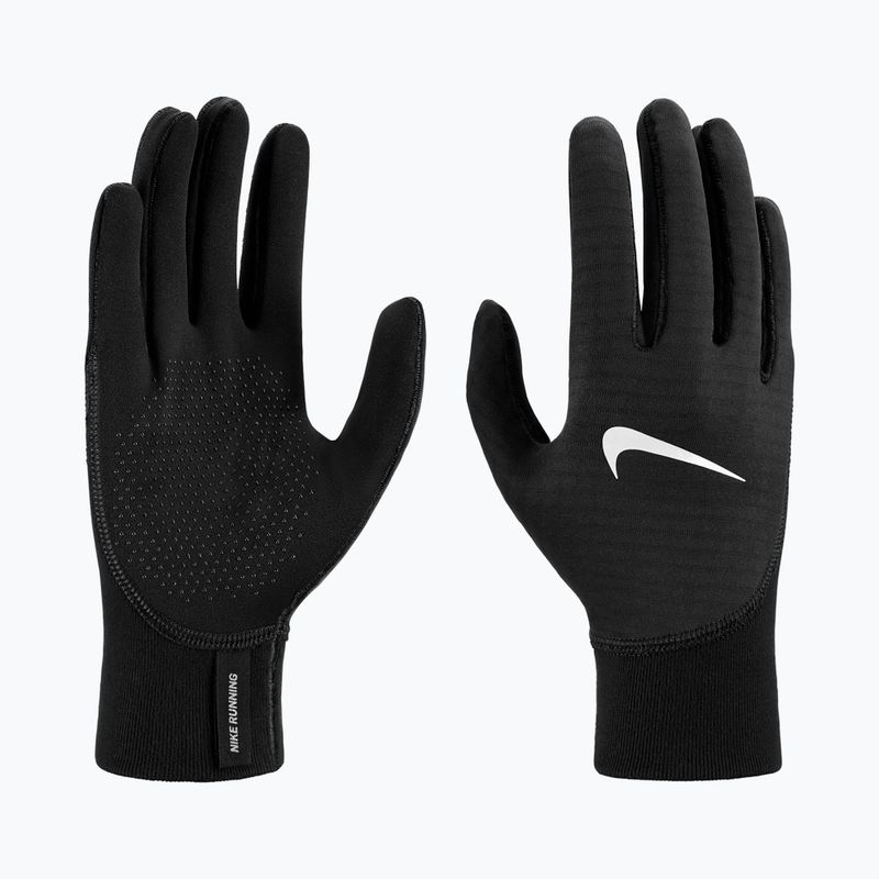 Nike Therma-Fit Pacer Sphere Midweight RG női futókesztyű fekete/fekete/ezüst
