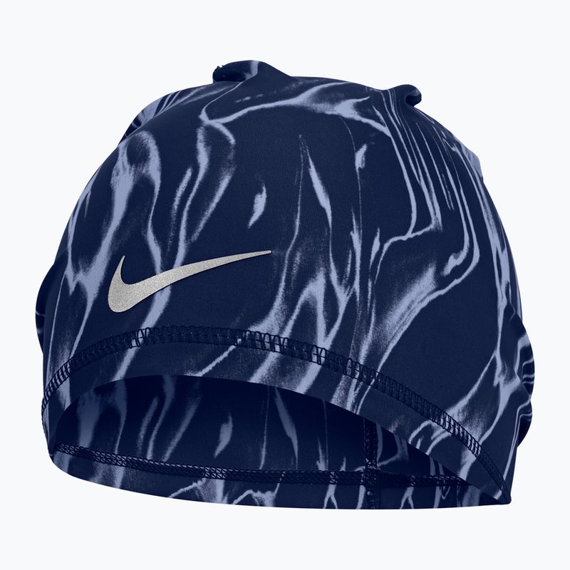 Nike Dri-Fit Peak Beanie nyomtatott kék üres/ezüst 5