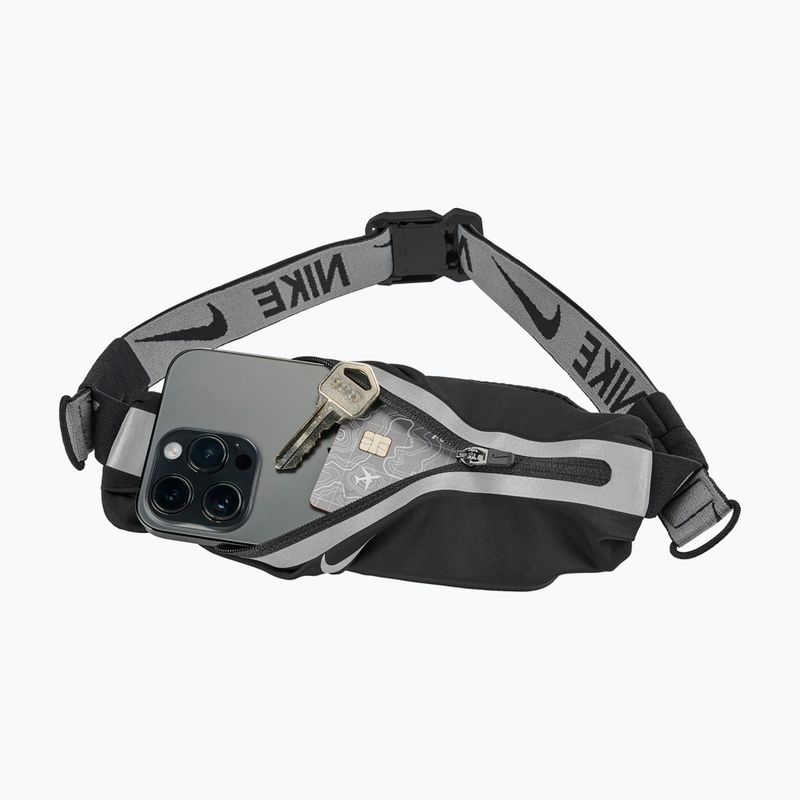 Nike Slim 4.0 futóöv fekete/fekete/ezüst 7