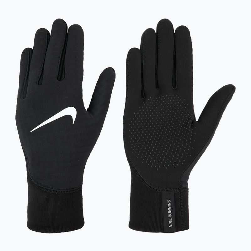 Férfi Nike Therma-Fit Pacer Sphere Midweight RG futókesztyű fekete/fekete/ezüst