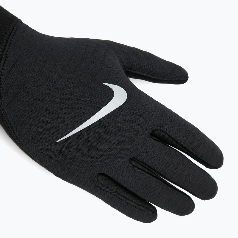 Férfi Nike Therma-Fit Pacer Sphere Midweight RG futókesztyű fekete/fekete/ezüst 4