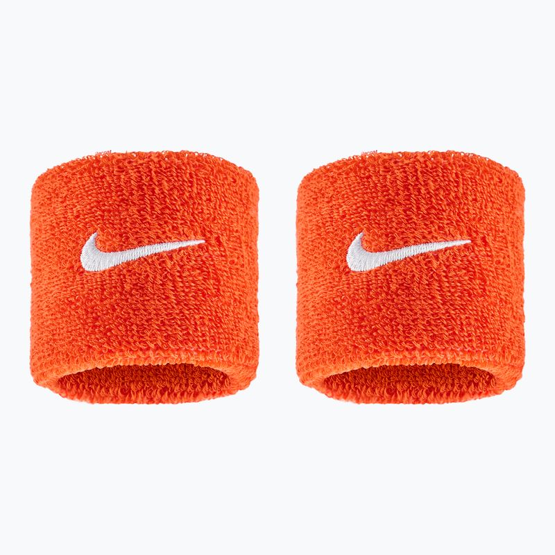Frottír csuklópántok Nike Swoosh Classic Wristbands 2 db team orange/white