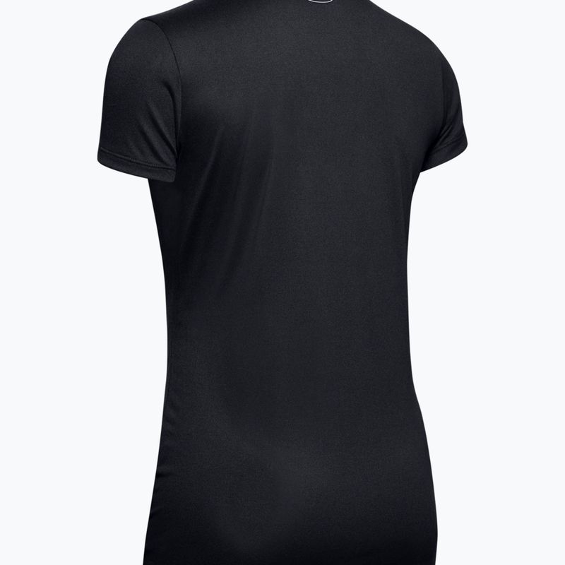 Under Armour Tech SSV női edzőpóló - Egyszínű fekete és ezüst 1255839 5