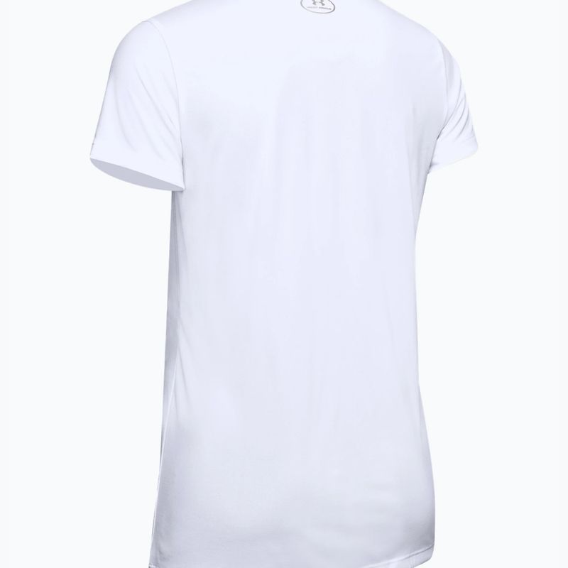 Under Armour Tech SSV női edzőpóló - Egyszínű fehér és ezüst 1255839 5