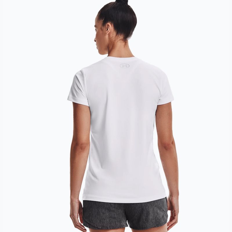 Under Armour Tech SSV női edzőpóló - Egyszínű fehér és ezüst 1255839 2