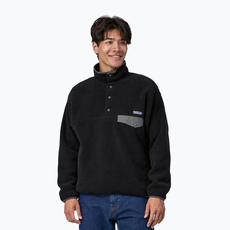Férfi melegítőfelső Patagonia Synch Snap-T P/O black w/forge grey
