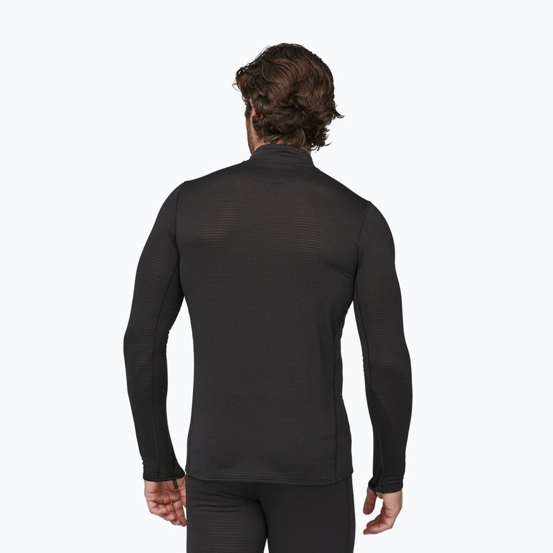 Férfi Patagonia Cap Thermal Weight Weight Zip Neck pulóver fekete 2