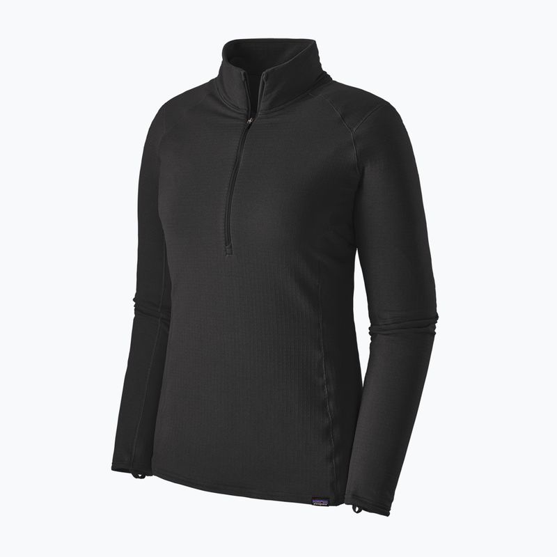 Női Patagonia Cap Thermal Weight Weight Zip Neck pulóver fekete 4