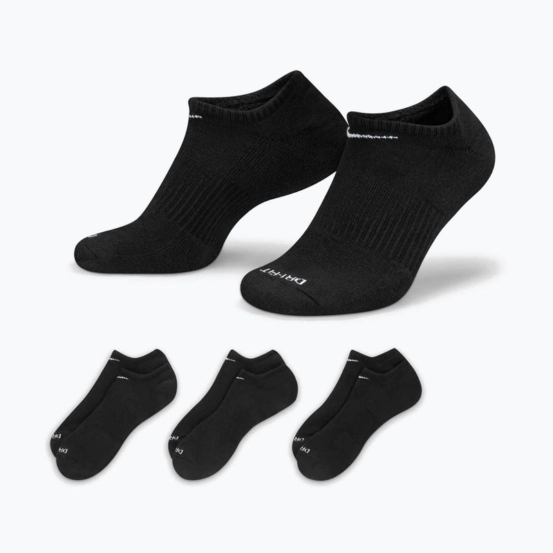 Nike Everyday Plus Cushion zokni 3 pár fekete/fehér 3