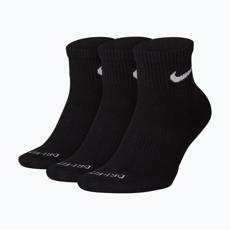 Nike Everyday Plus Cushioned Ankle zokni 3 pár black/white