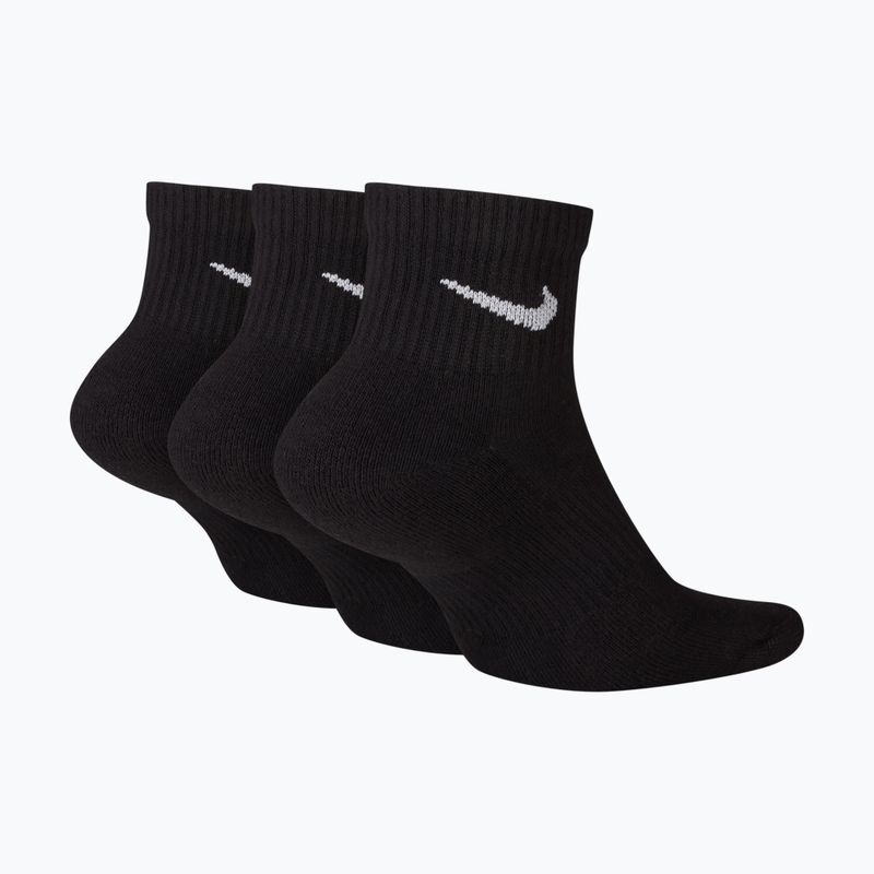 Nike Everyday Plus Cushioned Ankle zokni 3 pár black/white 2