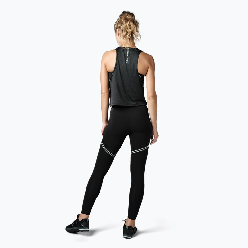 Női tréning felső STRONG ID Align Loose Knit Tank fekete Z1T02359 4