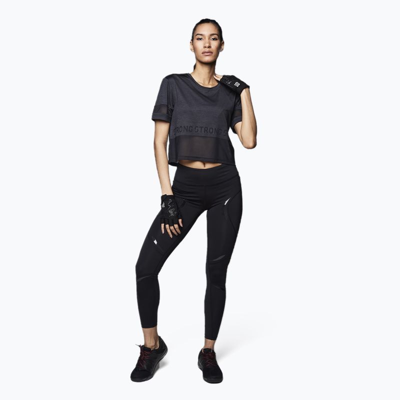 Női tréning póló STRONG ID Varsity Style Knit fekete Z1T02351 2