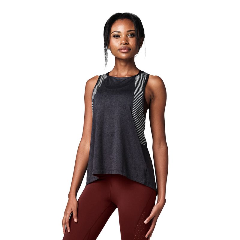 Női tréning felső STRONG ID fekete  nyitott háttal Z1T02517