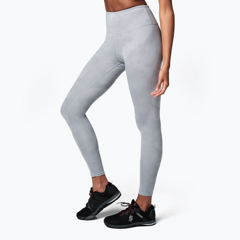 Női edző leggings STRONG ID szürke fényvisszaverő Z1B01245 2