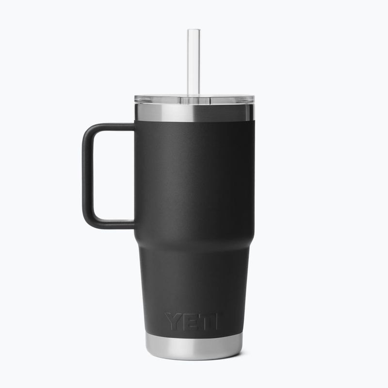 Termoszbögre YETI Rambler Straw 739 ml black 2