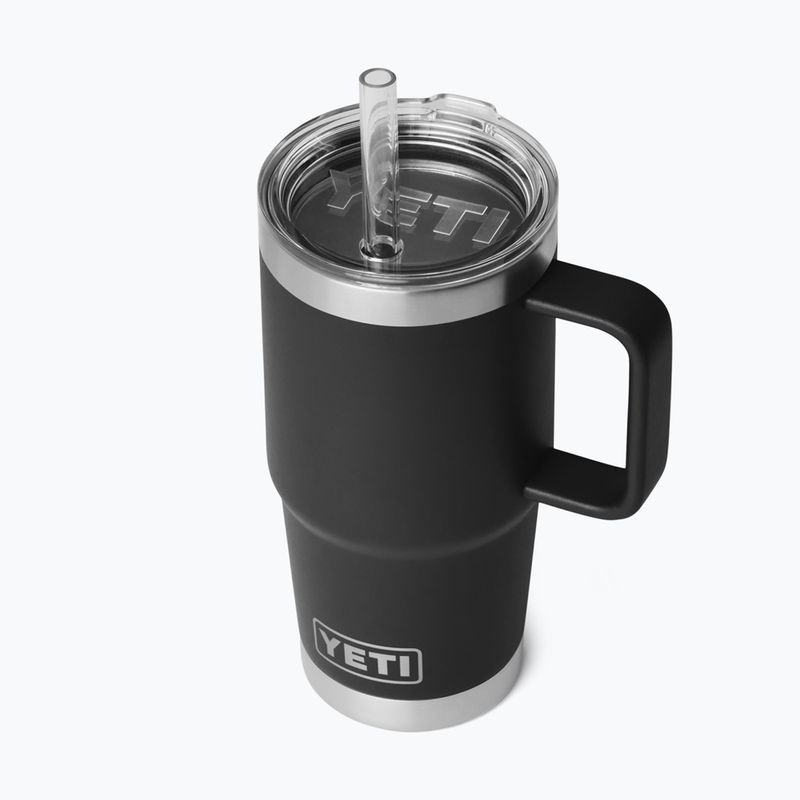 Termoszbögre YETI Rambler Straw 739 ml black 3