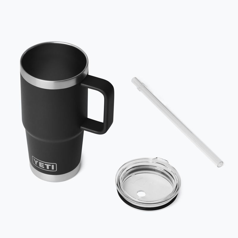 Termoszbögre YETI Rambler Straw 739 ml black 4