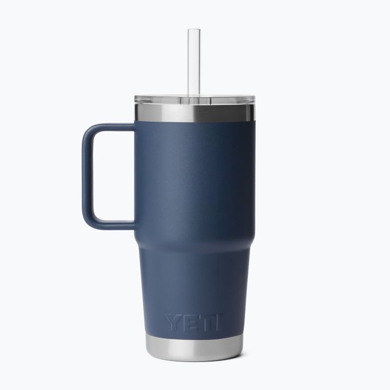 Termoszbögre YETI Rambler Straw 739 ml navy 2