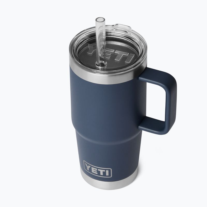 Termoszbögre YETI Rambler Straw 739 ml navy 3