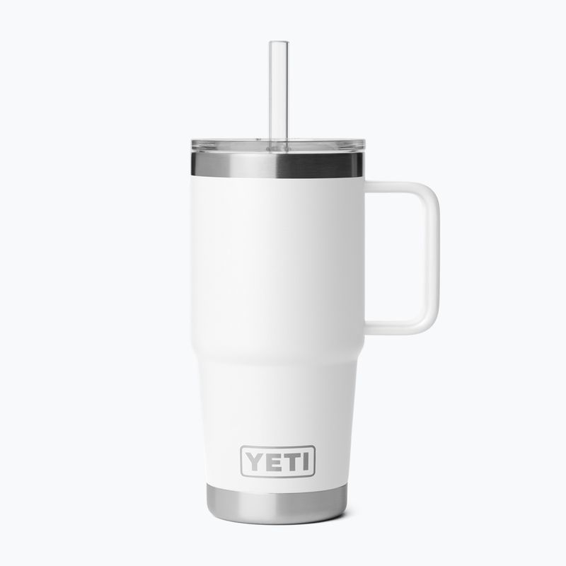 Termoszbögre YETI Rambler Straw 739 ml white