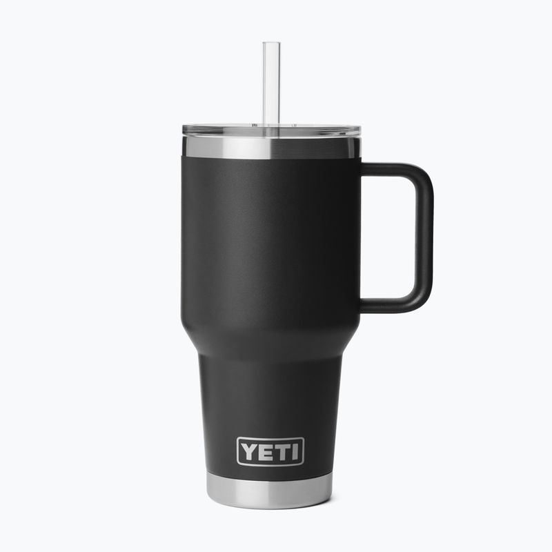 Termoszbögre YETI Rambler Straw 1000 ml black