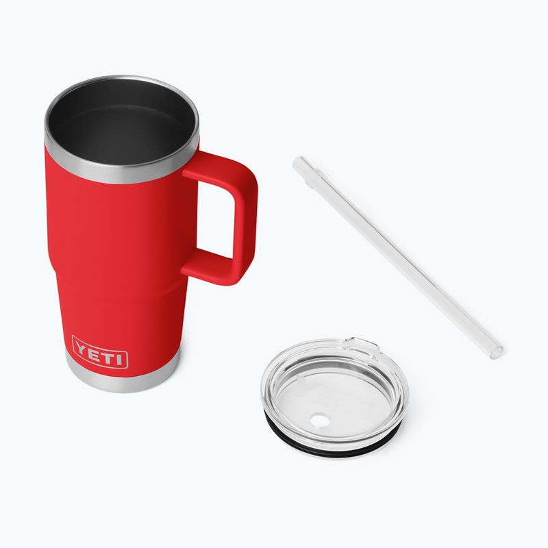 Termoszbögre YETI Rambler Straw 739 ml rescue red 4