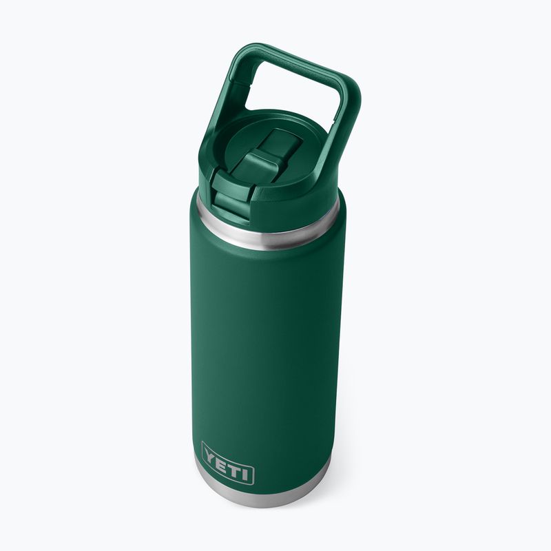 Termosz palack YETI Rambler Straw 769 ml black forest green 4
