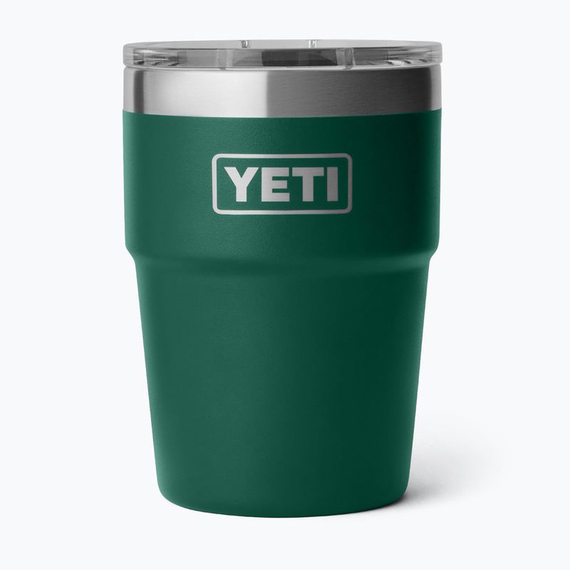 Termosz YETI Rambler Stackable 473 ml black forest green