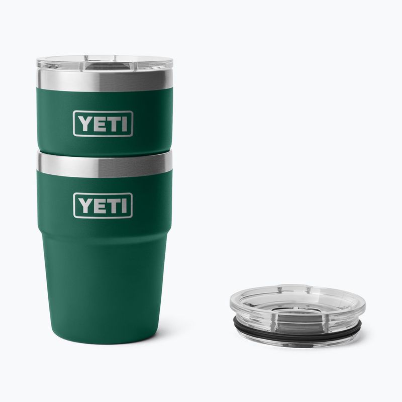 Termosz YETI Rambler Stackable 473 ml black forest green 4