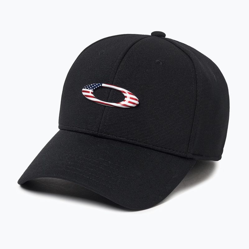 Férfi Oakley Tincan fekete/amerikai zászlós baseballsapka