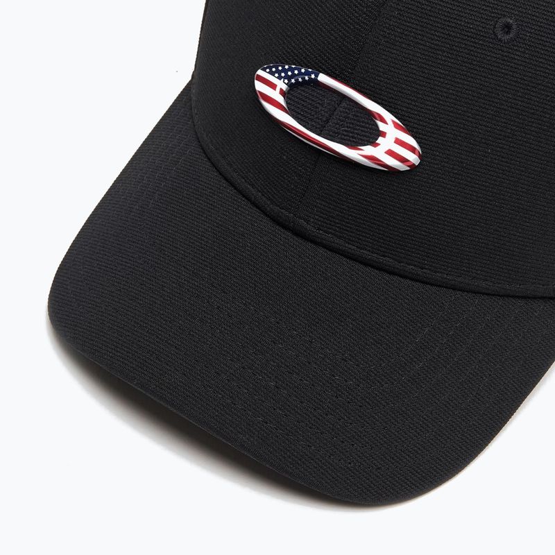Férfi Oakley Tincan fekete/amerikai zászlós baseballsapka 3