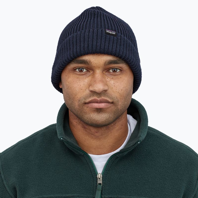 Téli sapka Patagonia Fishermans Rolled Beanie navy blue 3
